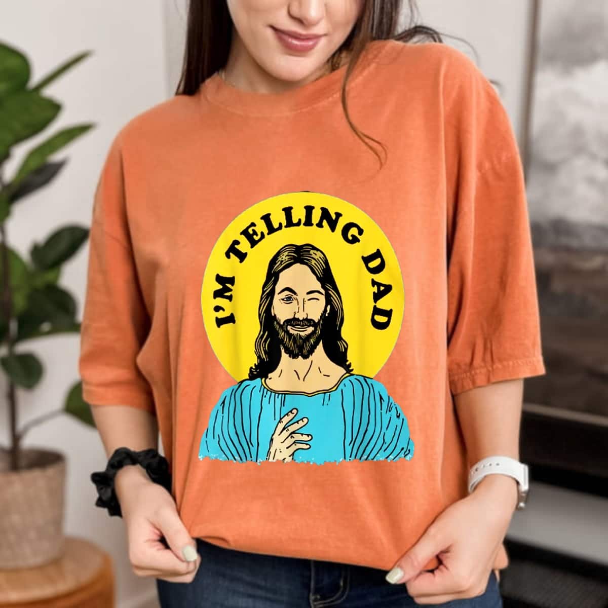 I'm Telling Dad Funny Jesus Christian Fathers Day God Dad T-Shirt I'm Telling Dad Funny Jesus Christian Fathers Day God Dad T-Shirt