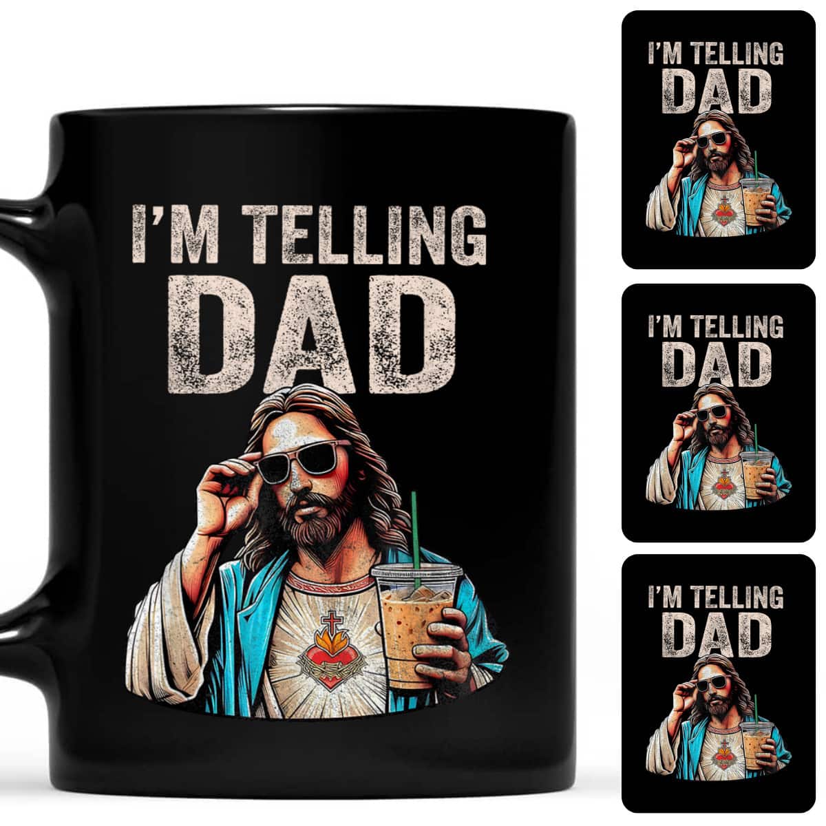 I'm Telling Dad Jesus Sunglasses Funny Christian Fathers Day T-Shirt I'm Telling Dad Jesus Sunglasses Funny Christian Fathers Day T-Shirt