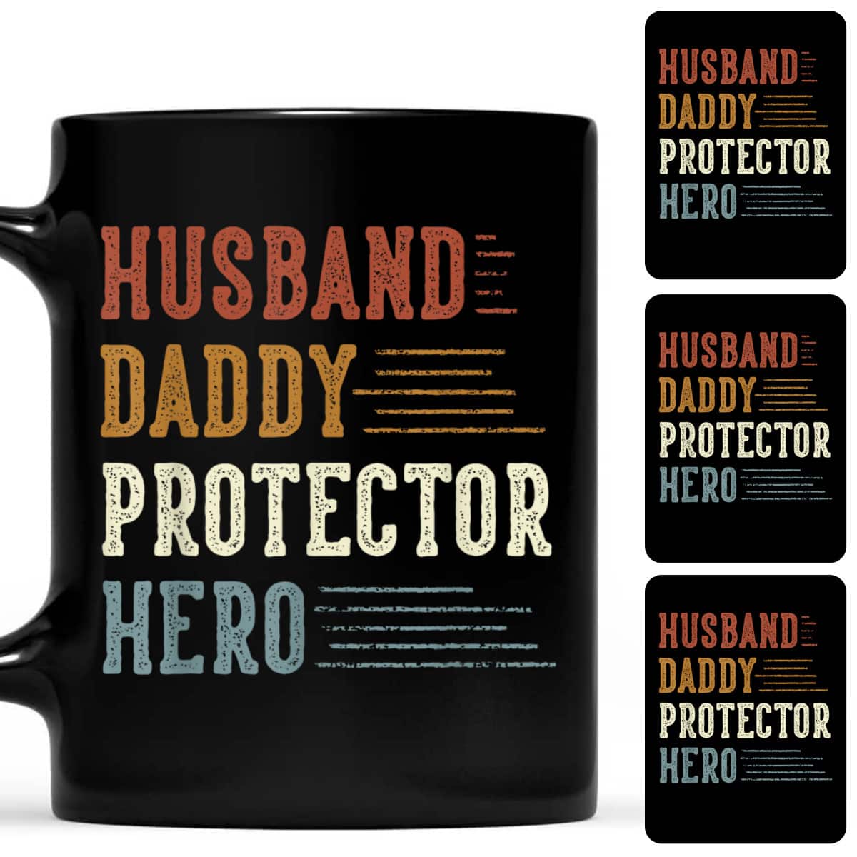 Husband Daddy Protector Hero Gifts For Dad Father's Day T-Shirt Husband Daddy Protector Hero Gifts For Dad Father's Day T-Shirt