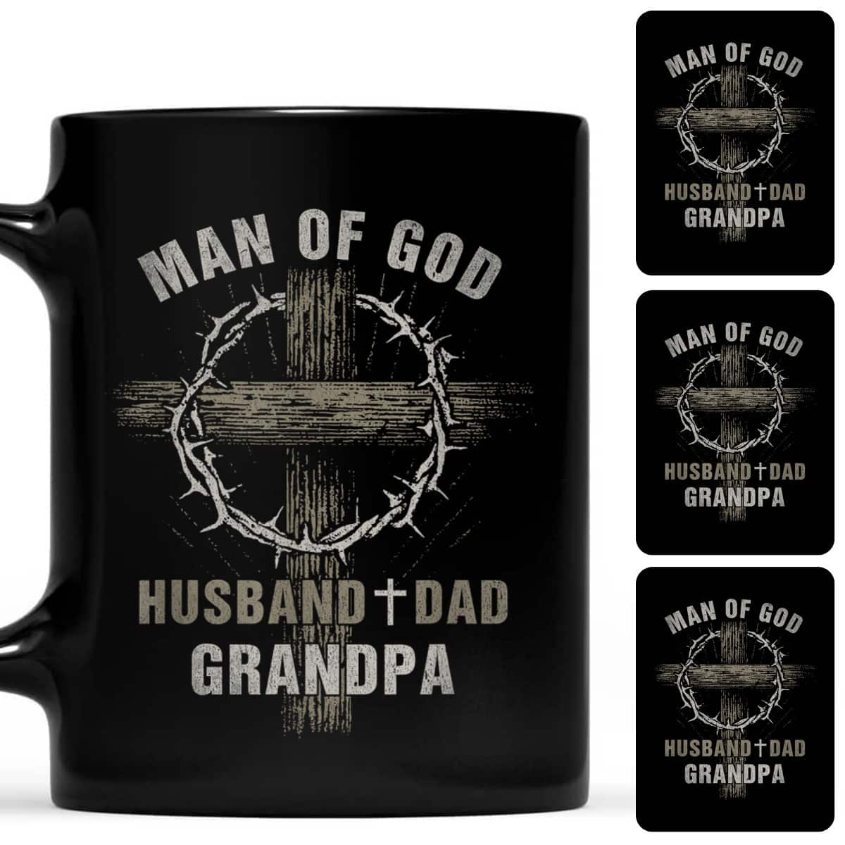Man Of God Husband Dad Grandpa Religious Cross Father's Day T-Shirt Man Of God Husband Dad Grandpa Religious Cross Father's Day T-Shirt
