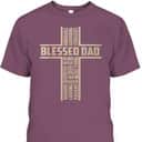 Vintage Blessed Dad Fathers Day Cross Christian Papa Husband T-Shirt Vintage Blessed Dad Fathers Day Cross Christian Papa Husband T-Shirt