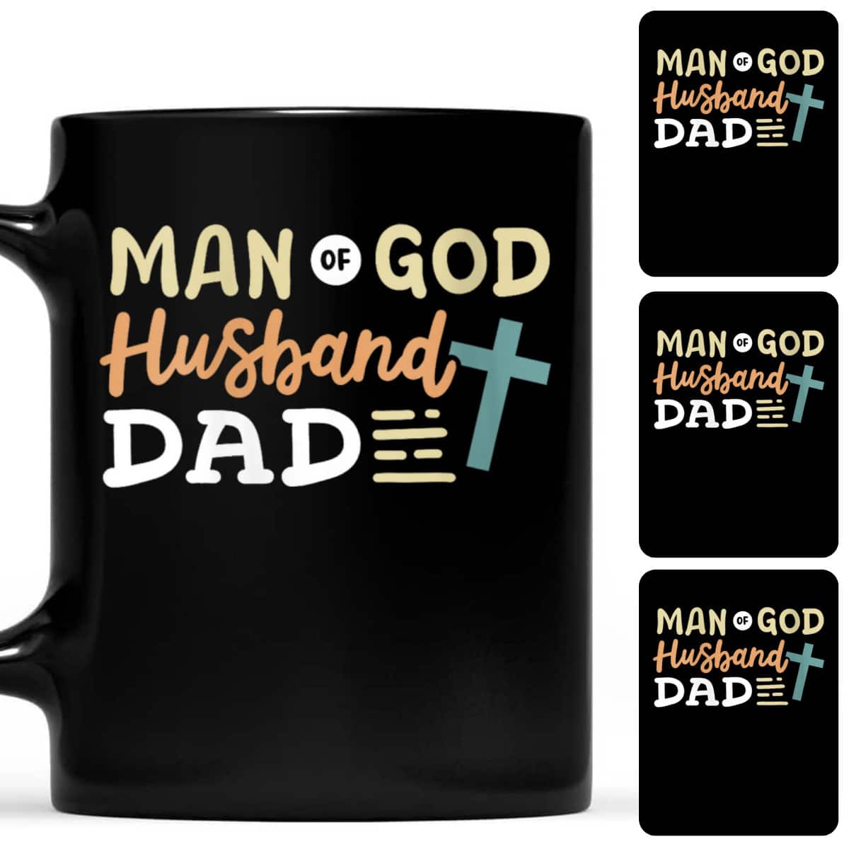 Man Of God Husband Dad Cross Christian Father's Day T-Shirt Man Of God Husband Dad Cross Christian Father's Day T-Shirt
