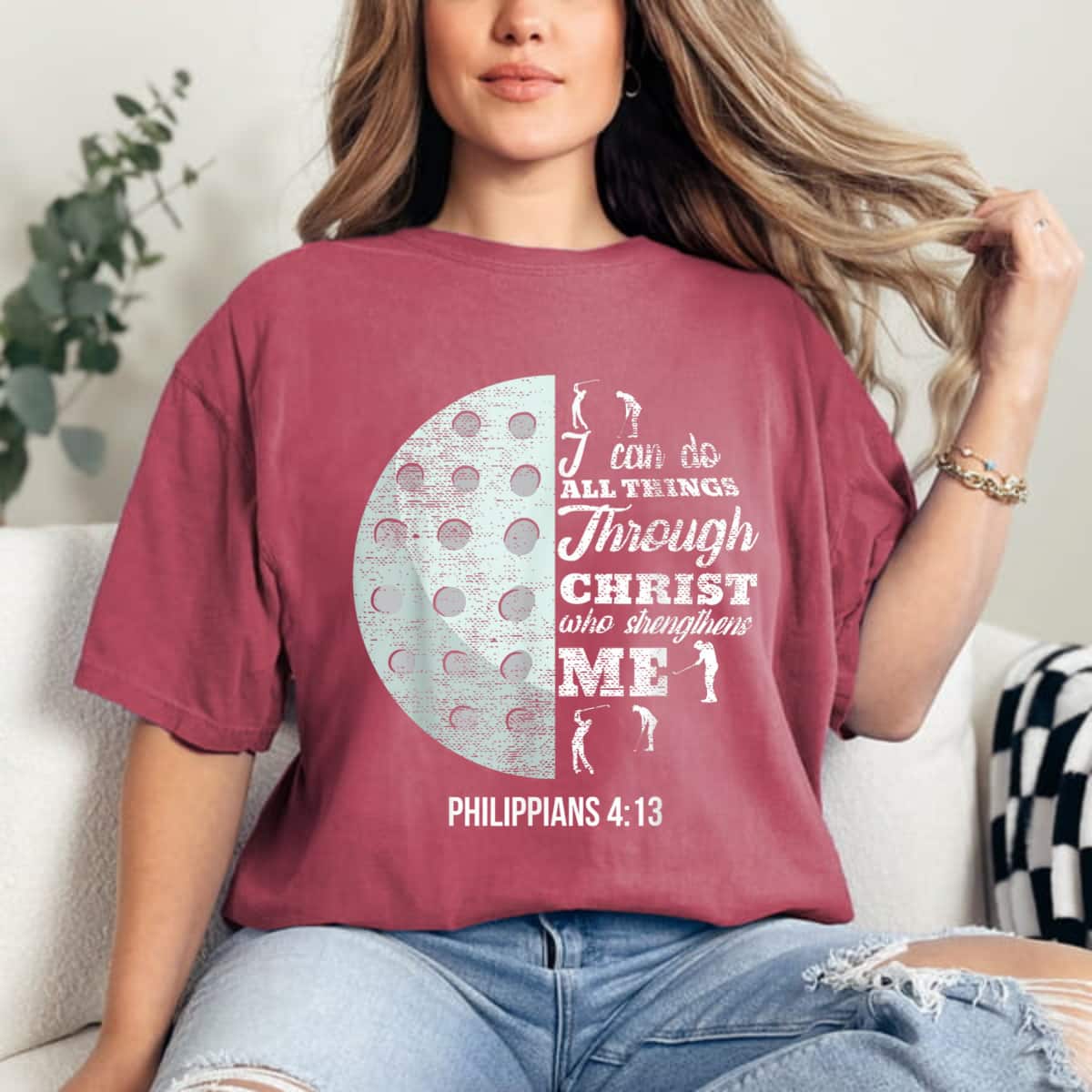 Christian Golf Philippians 413 Golfer Gifts I Can Do All Things Through T-Shirt Christian Golf Philippians 413 Golfer Gifts I Can Do All Things Through T-Shirt