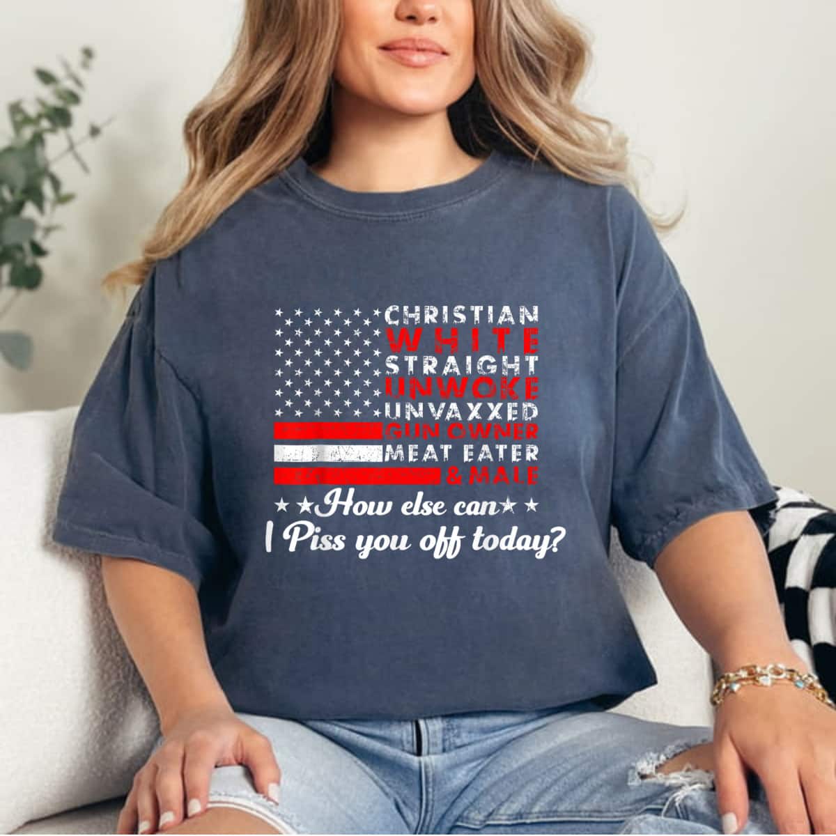 Christian White Straight Unwoke Unvaxxed Gun Owner T-Shirt Christian White Straight Unwoke Unvaxxed Gun Owner T-Shirt