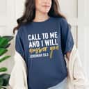 Jeremiah 333 Christian Call To Me And I Will Answer You T-Shirt
