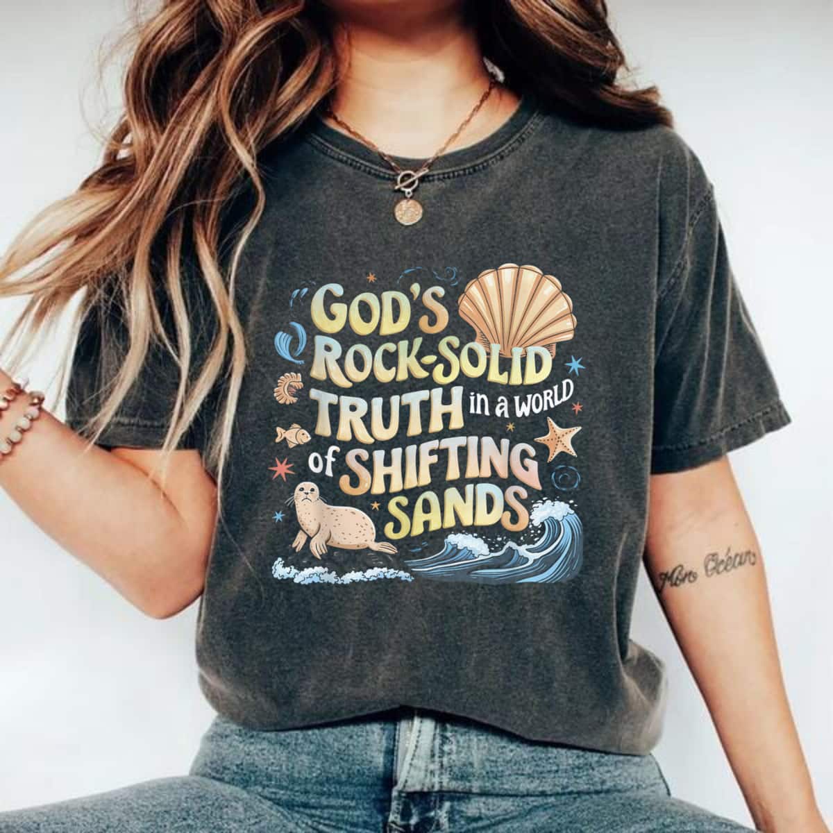 God's Rock Solid Breaker 2024 Christian Beach T-Shirt God's Rock Solid Breaker 2024 Christian Beach T-Shirt