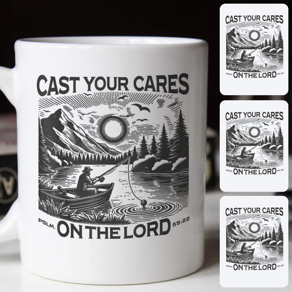 Cast Your Cares On The Lord Man Christian Fishing Fisherman T-Shirt Cast Your Cares On The Lord Man Christian Fishing Fisherman T-Shirt