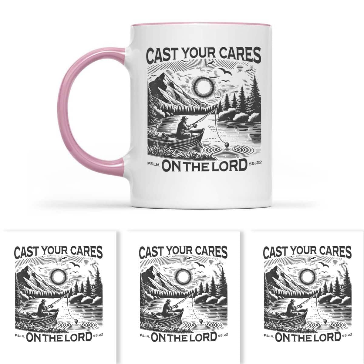 Cast Your Cares On The Lord Man Christian Fishing Fisherman T-Shirt Cast Your Cares On The Lord Man Christian Fishing Fisherman T-Shirt