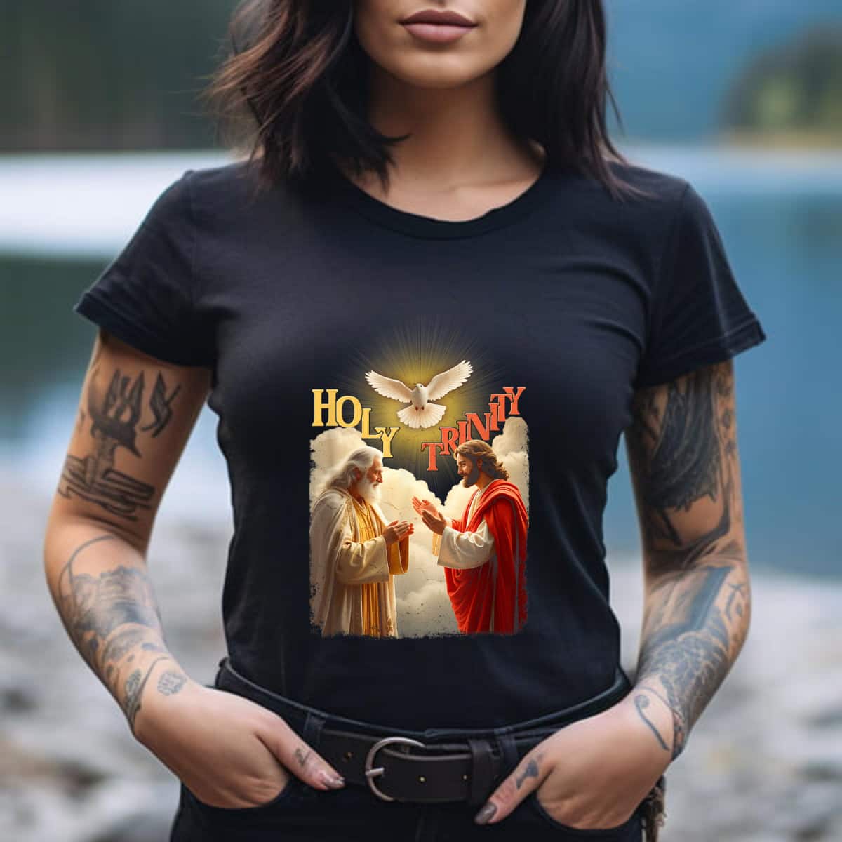 Christian Jesus Religious Gift Holy Trinity T-Shirt Christian Jesus Religious Gift Holy Trinity T-Shirt