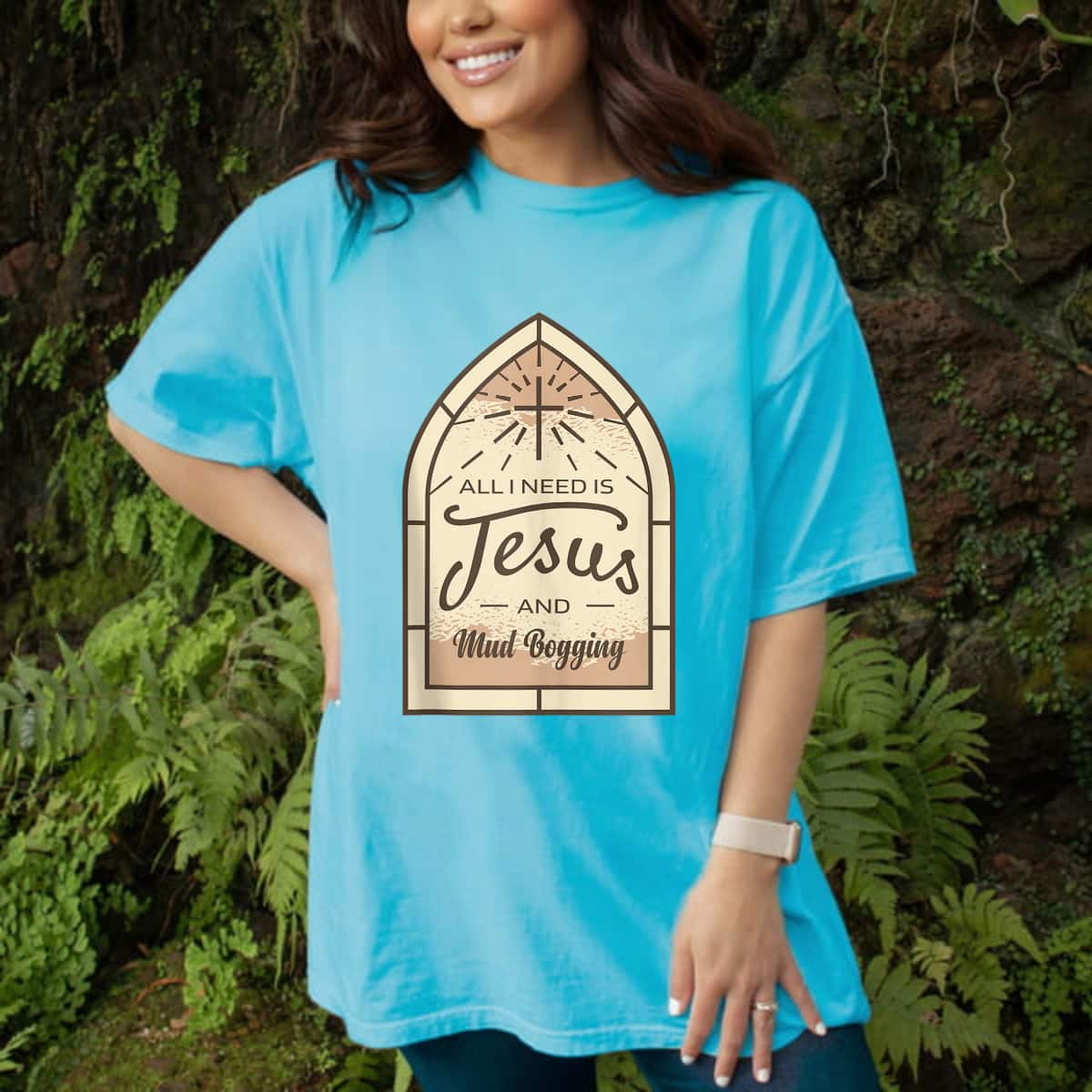 I Love Jesus And Mud Bogging Lover Christian T-Shirt