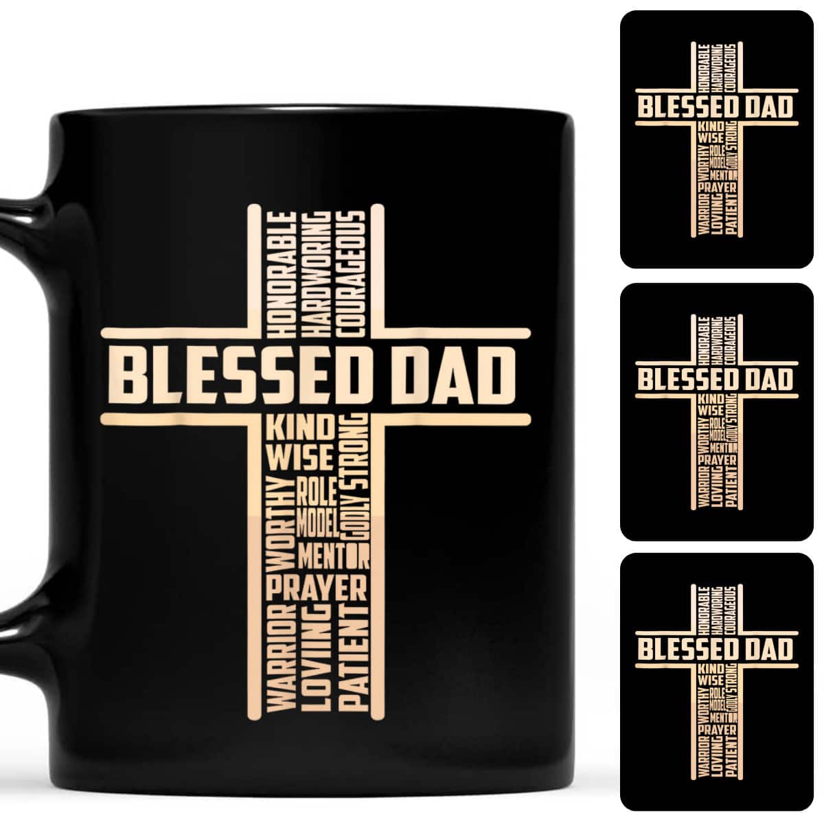 Blessed Dad Fathers Day Cross Christian Papa Gift T-Shirt Blessed Dad Fathers Day Cross Christian Papa Gift T-Shirt