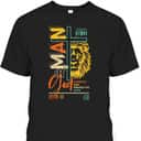 Vintage Man Of God Husband Dad Christian Fathers Day Lion T-Shirt