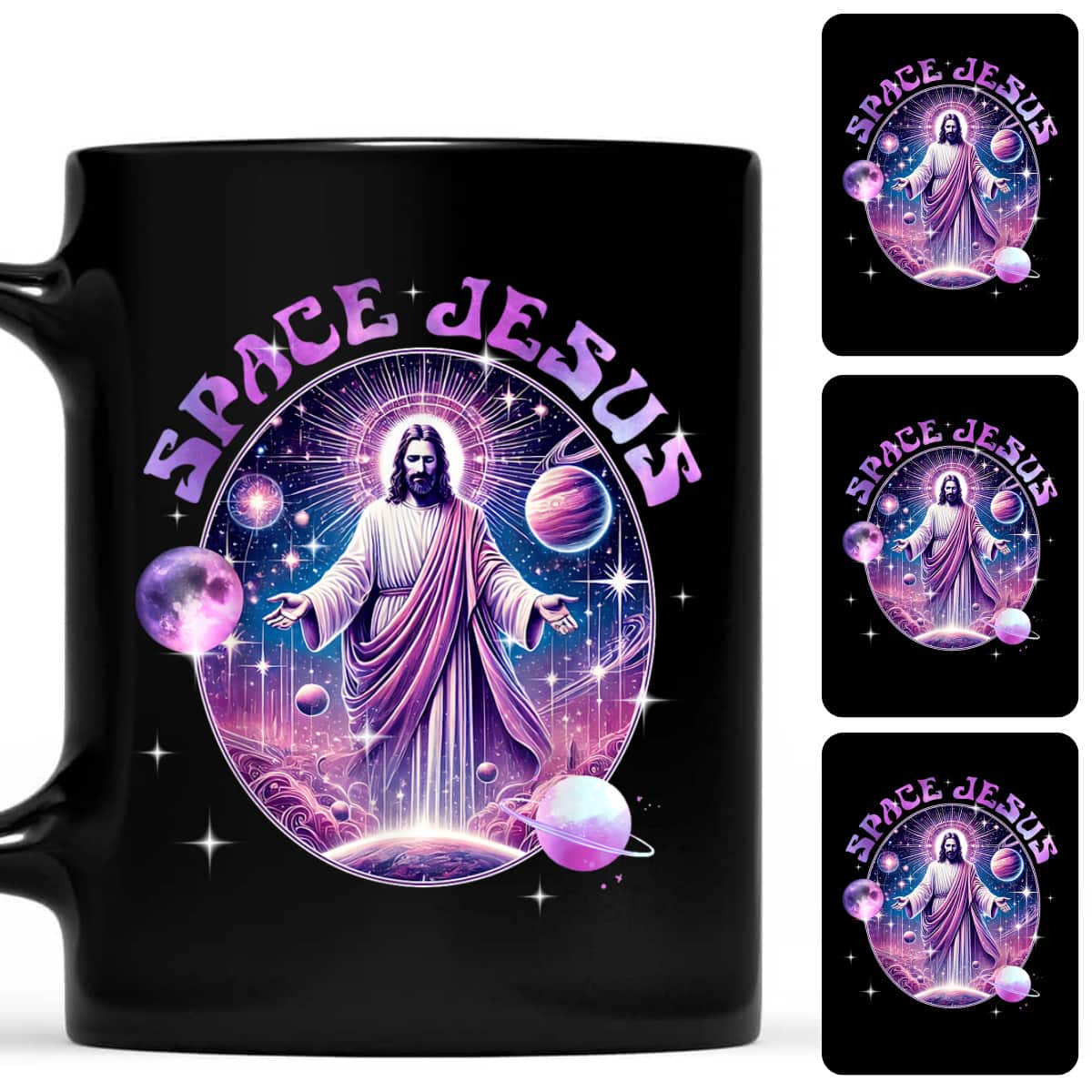 Space Jesus Cosmic Galaxy Galactic Savior Christian Planet T-Shirt Space Jesus Cosmic Galaxy Galactic Savior Christian Planet T-Shirt