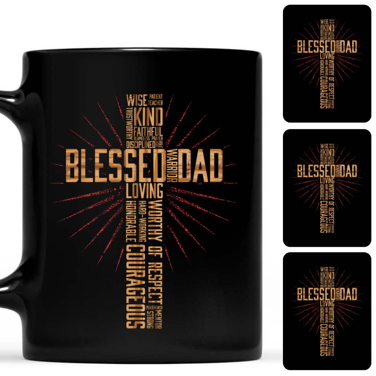 Father's Day For Dad Husband Blessed Dad Christian T-Shirt Father's Day For Dad Husband Blessed Dad Christian T-Shirt