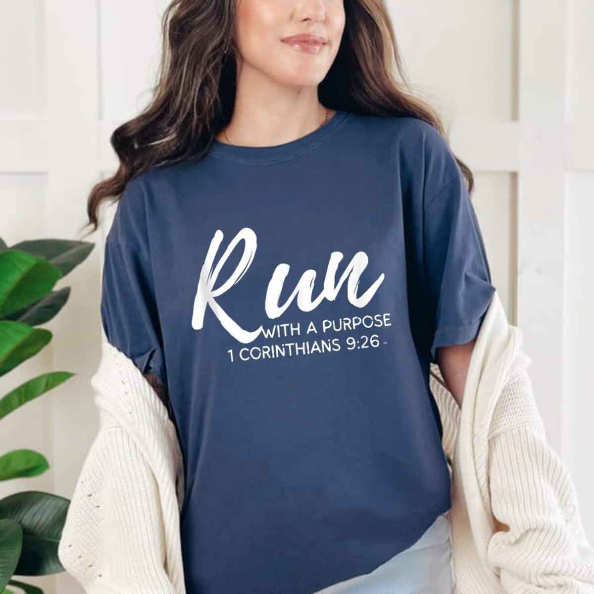 Christian Runner Run With A Purpose Running Gear Gift Quote T-Shirt Christian Runner Run With A Purpose Running Gear Gift Quote T-Shirt