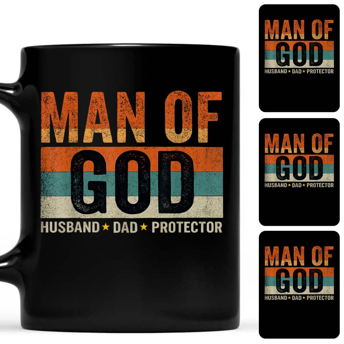 Husband Daddy Protector Hero Christian Dad Father's Day T-Shirt Husband Daddy Protector Hero Christian Dad Father's Day T-Shirt