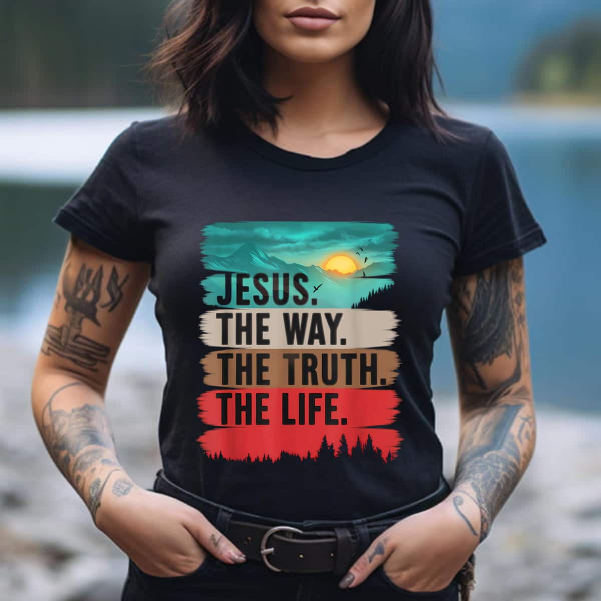 Jesus The Way Truth Life Christian Worship T-Shirt Jesus The Way Truth Life Christian Worship T-Shirt