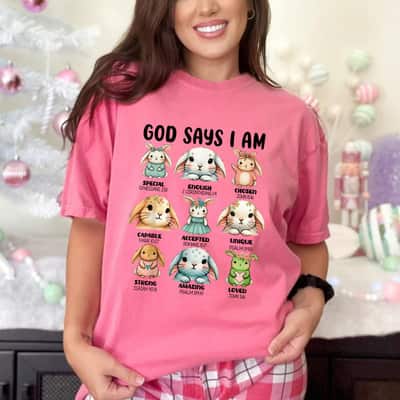 God Says I Am Rabbit Christian Religious Bunny T-Shirt