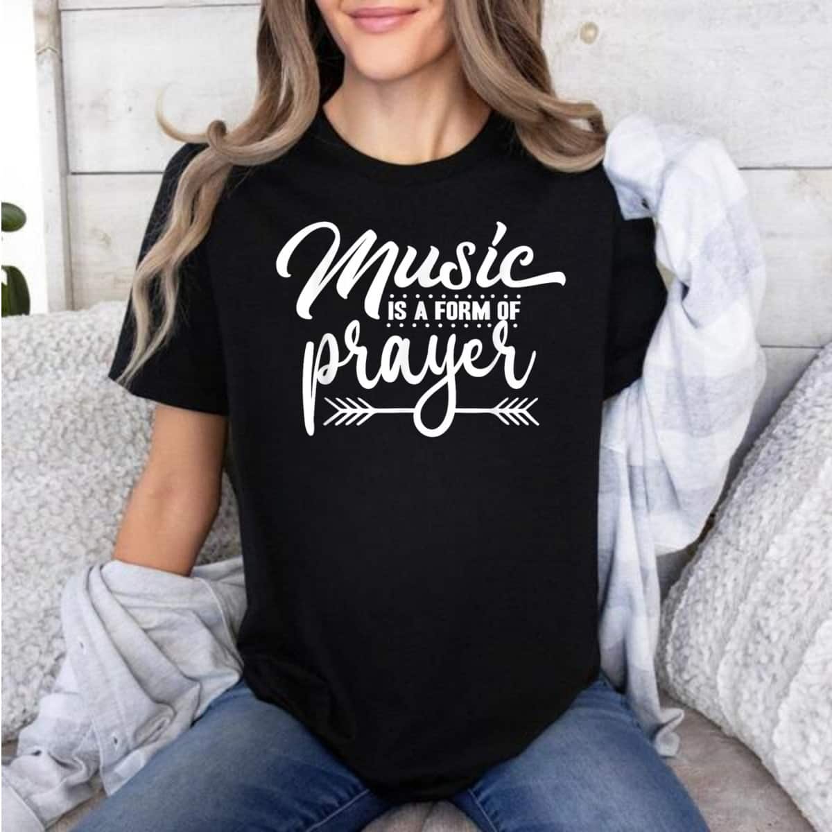 Music Is A Form Of Prayer Christian Musician Religious T-Shirt Music Is A Form Of Prayer Christian Musician Religious T-Shirt