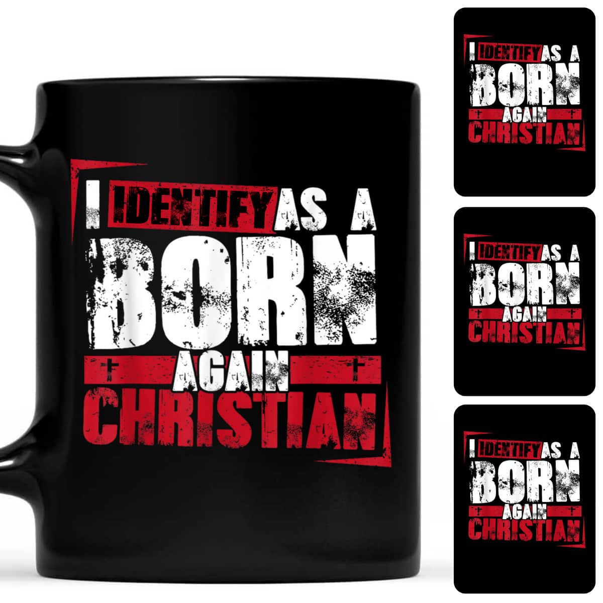 Christian Motivational I Identify As A Born Again Christian T-Shirt Christian Motivational I Identify As A Born Again Christian T-Shirt