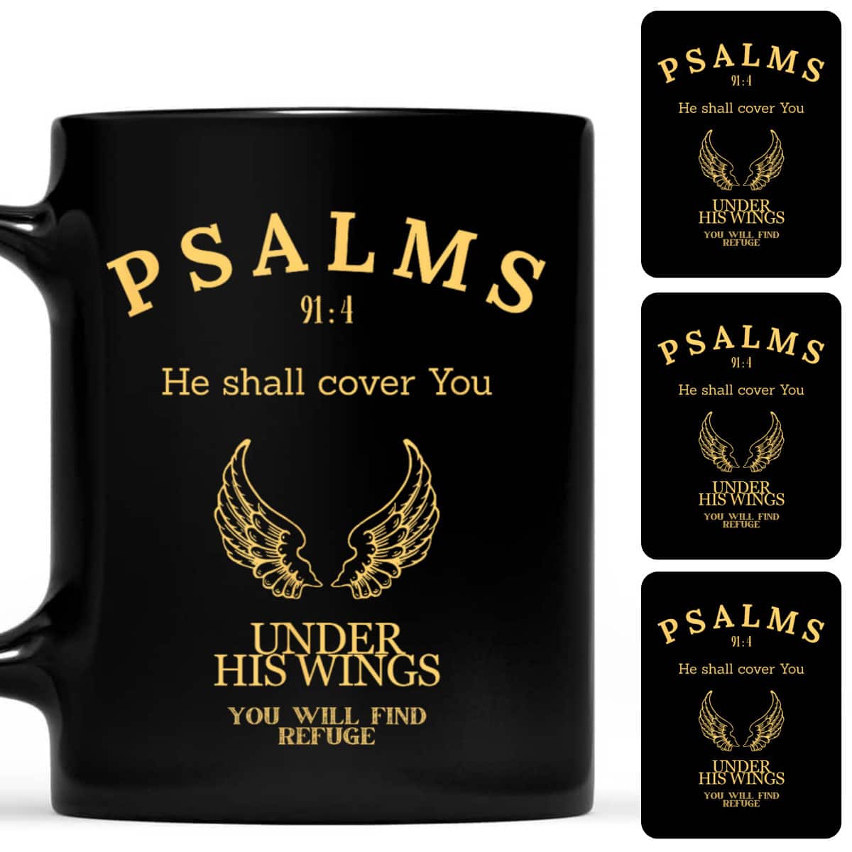Psalm 91 Faith Based Christian He Shall Cover You T-Shirt Psalm 91 Faith Based Christian He Shall Cover You T-Shirt