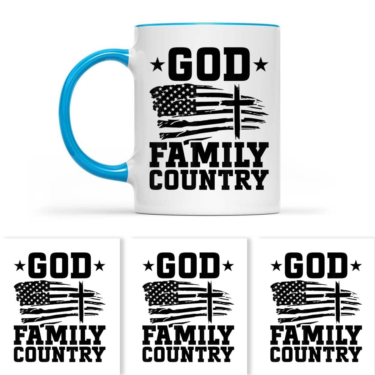 God Family Country Patriotic Christian US Flag T-Shirt God Family Country Patriotic Christian US Flag T-Shirt