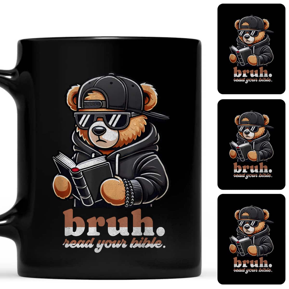 Bruh Read Your Bible Hip Hip Teddy Bear Christian Streetwear T-Shirt Bruh Read Your Bible Hip Hip Teddy Bear Christian Streetwear T-Shirt