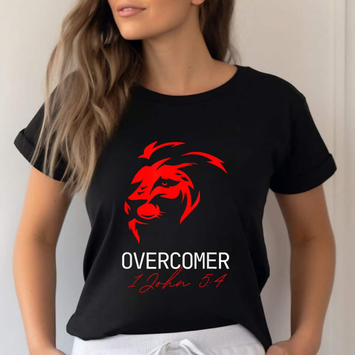 Christian Faith Overcomer Motivational Lion T-Shirt Christian Faith Overcomer Motivational Lion T-Shirt