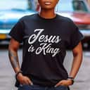 Christian Distressed Jesus Is King Religious Gift For Friend T-Shirt Christian Distressed Jesus Is King Religious Gift For Friend T-Shirt