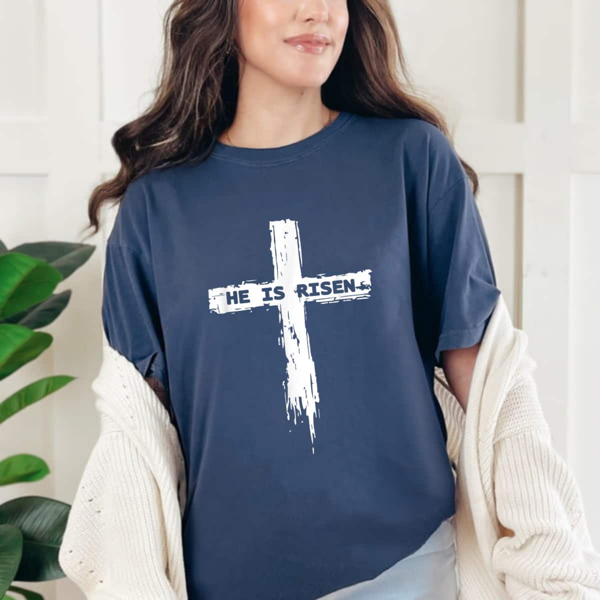Christian Cross Religious He Is Risen T-Shirt Christian Cross Religious He Is Risen T-Shirt
