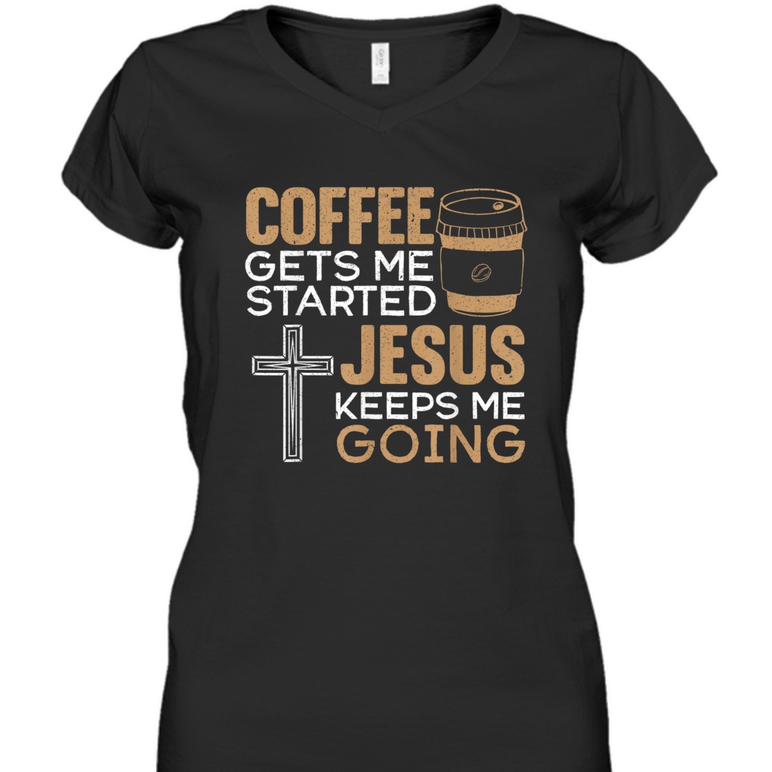 Coffee Get Me Started Jesus Keeps Me Going Funny Christian Religious T-Shirt Coffee Get Me Started Jesus Keeps Me Going Funny Christian Religious T-Shirt