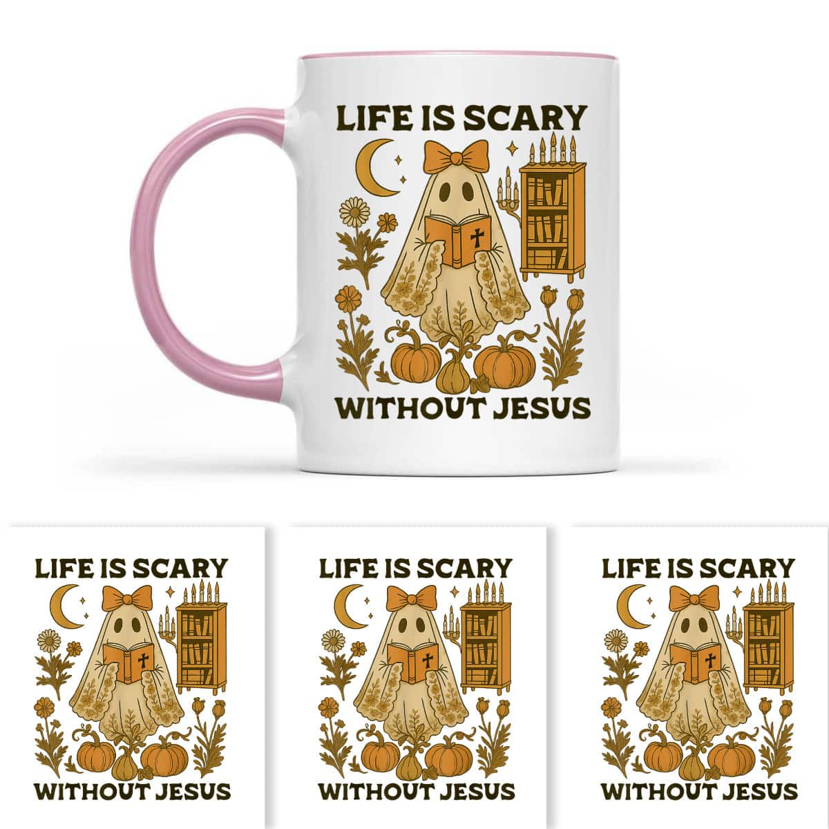 Spooky Life Is Scary Without Jesus Christian Halloween T-Shirt Spooky Life Is Scary Without Jesus Christian Halloween T-Shirt