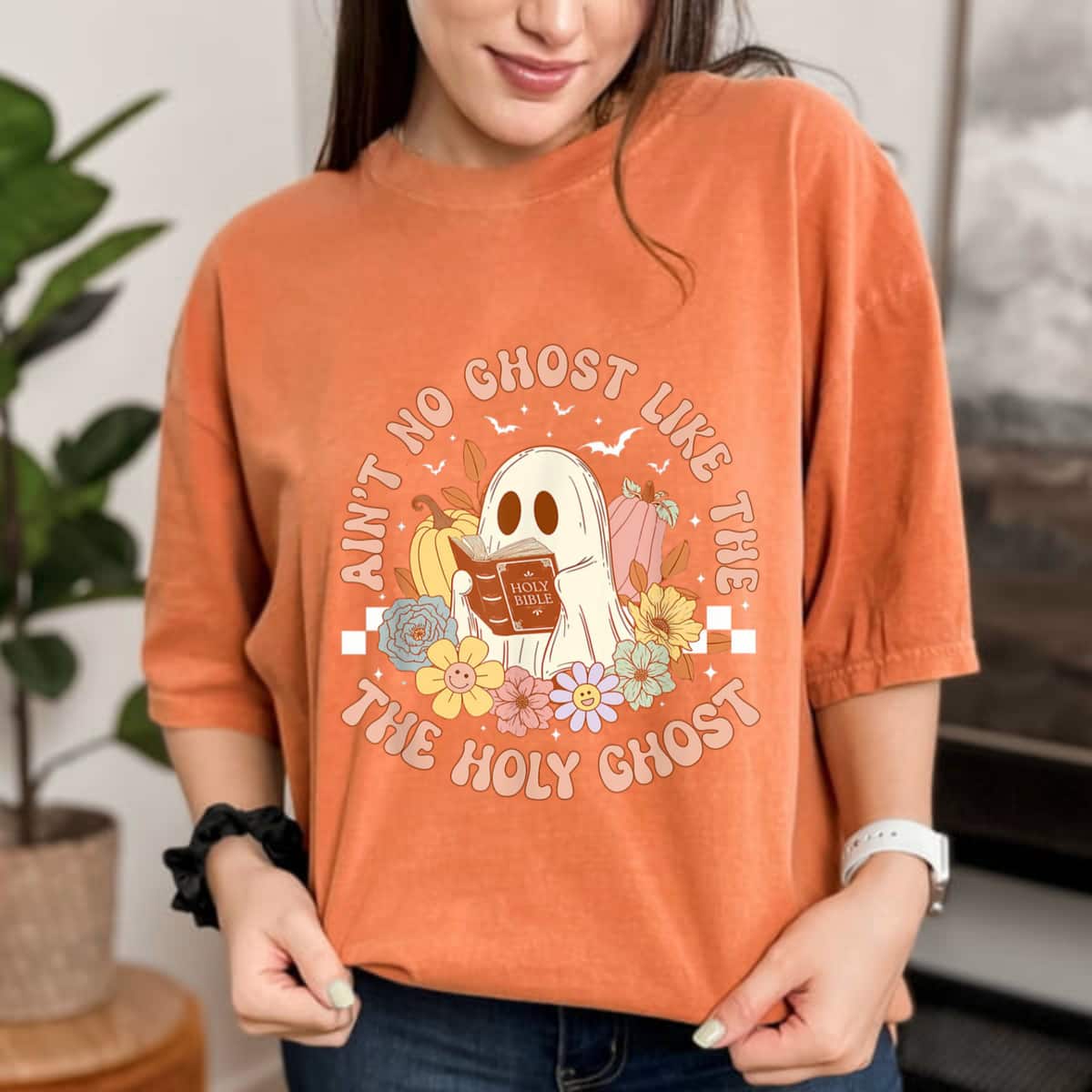 Ain't No Ghost Like The Holy Ghost Funny Christian Halloween (remove) T-Shirt Ain't No Ghost Like The Holy Ghost Funny Christian Halloween (remove) T-Shirt