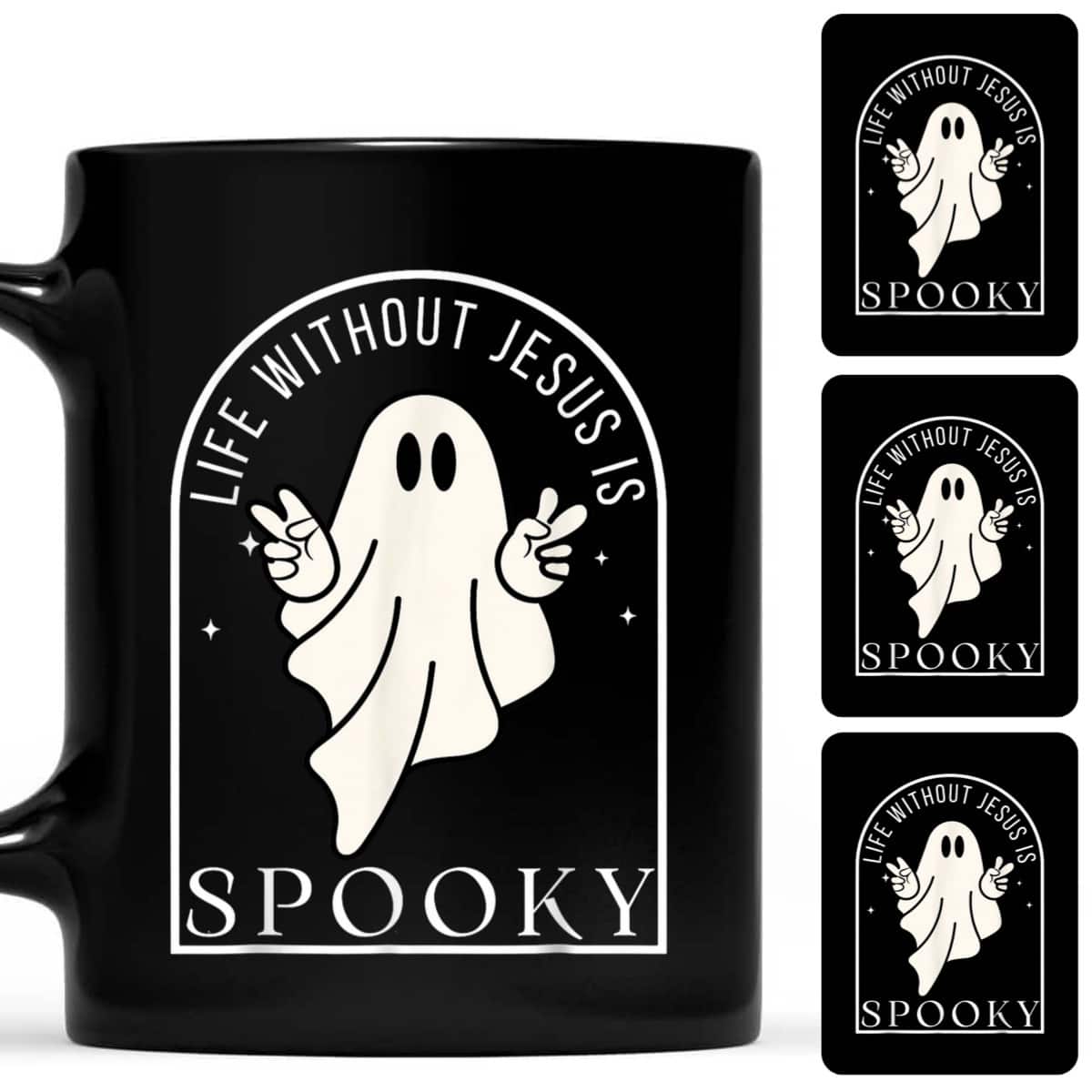 Life Without Jesus Is Spooky Funny Halloween Christian T-Shirt Life Without Jesus Is Spooky Funny Halloween Christian T-Shirt