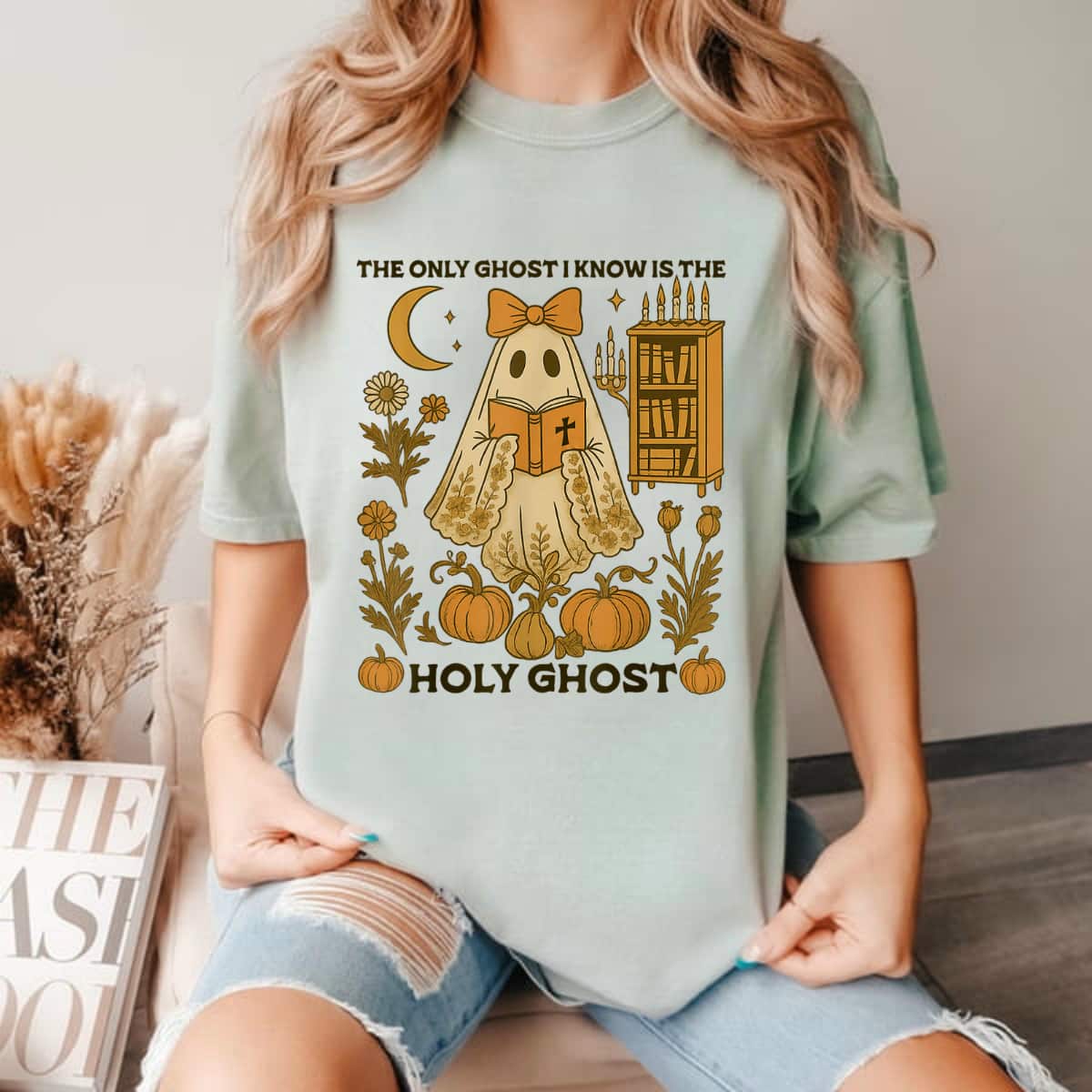 The Only Ghost I Know Is The Holy Ghost Halloween Christian Religious T-Shirt The Only Ghost I Know Is The Holy Ghost Halloween Christian Religious T-Shirt