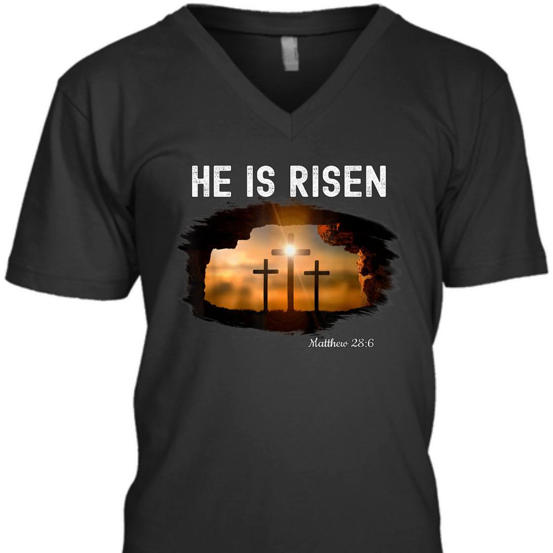 He Is Risen Matthew 28:6 T-Shirt Christian Easter Day Religious Gift He Is Risen Matthew 28:6 T-Shirt Christian Easter Day Religious Gift