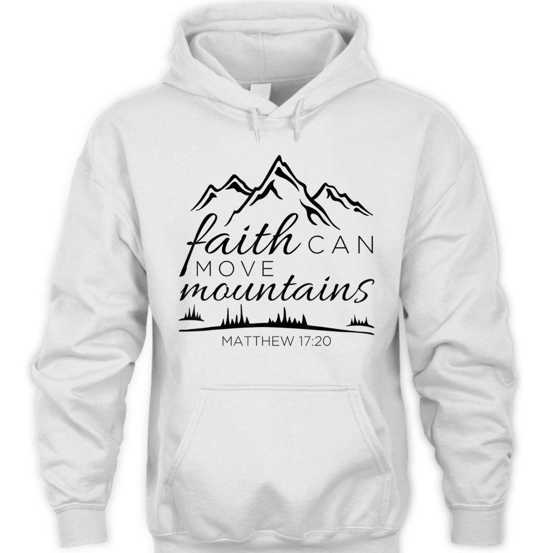 Christian Religious Bible Verse T-Shirt Faith Can Move Mountains Matthew 17:20 Christian Religious Bible Verse T-Shirt Faith Can Move Mountains Matthew 17:20