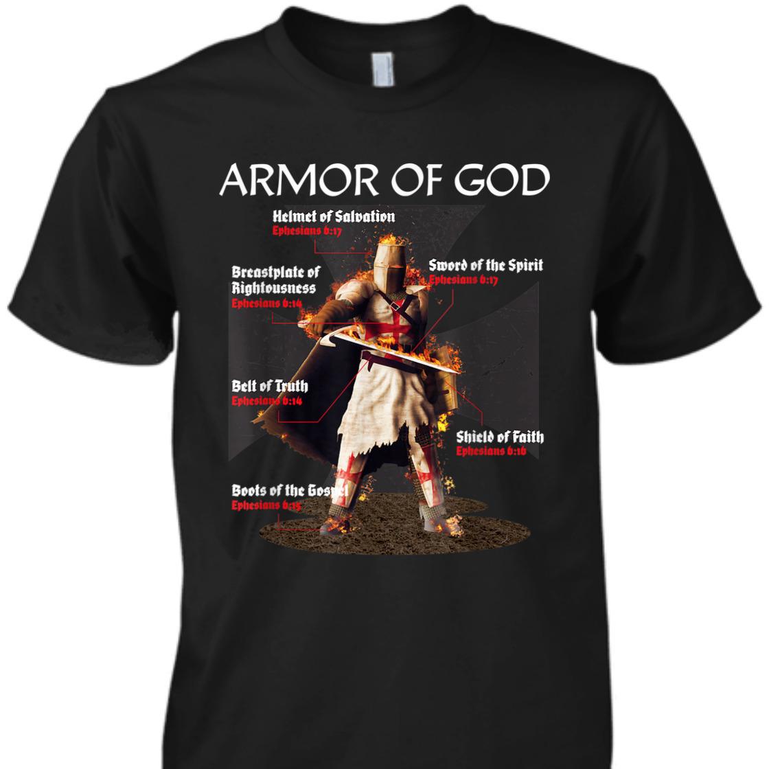 Knights Templar Armor Of God T-Shirt Christian Religious Gifts For Believers Knights Templar Armor Of God T-Shirt Christian Religious Gifts For Believers