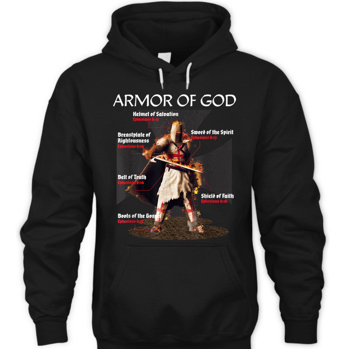 Knights Templar Armor Of God T-Shirt Christian Religious Gifts For Believers