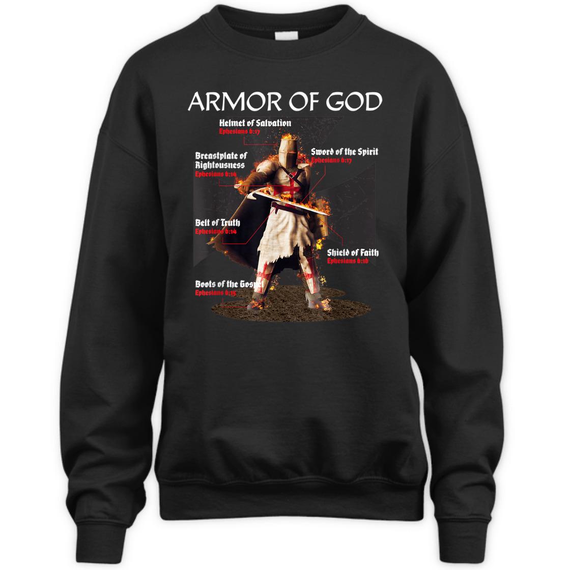 Knights Templar Armor Of God T-Shirt Christian Religious Gifts For Believers Knights Templar Armor Of God T-Shirt Christian Religious Gifts For Believers