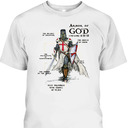Armor Of God Knights Templar Crusader With Cross And Sword T-Shirt