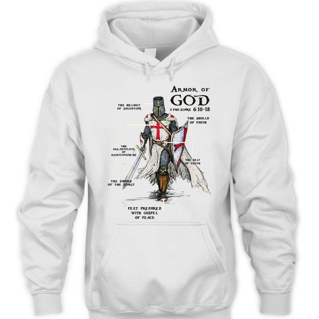 Armor Of God Knights Templar Crusader With Cross And Sword T-Shirt Armor Of God Knights Templar Crusader With Cross And Sword T-Shirt