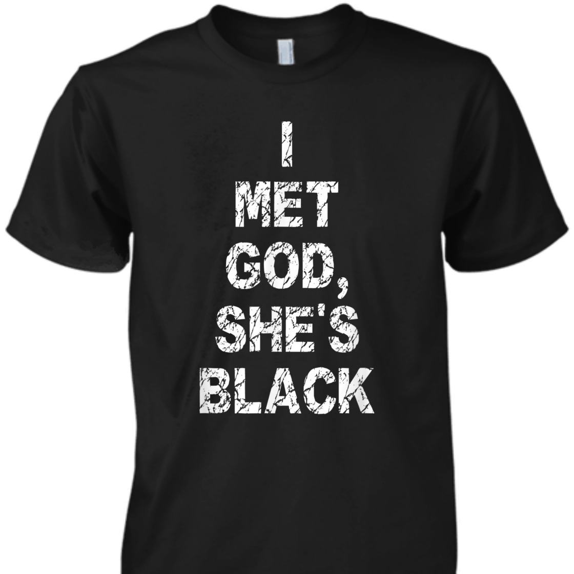 I Met God She's Black Women's V-Neck T-Shirt I Met God She's Black Women's V-Neck T-Shirt