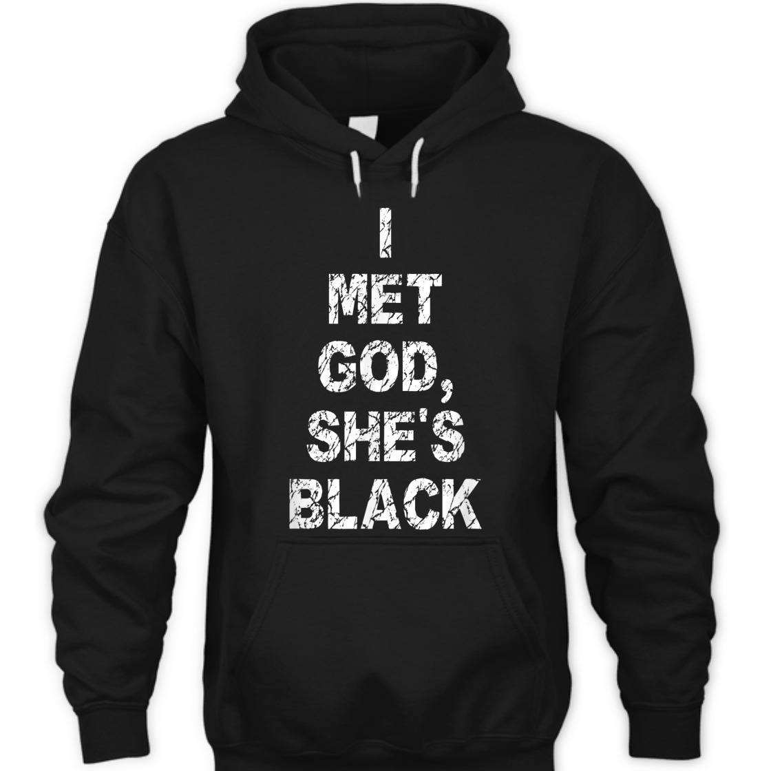 I Met God She's Black Women's V-Neck T-Shirt I Met God She's Black Women's V-Neck T-Shirt