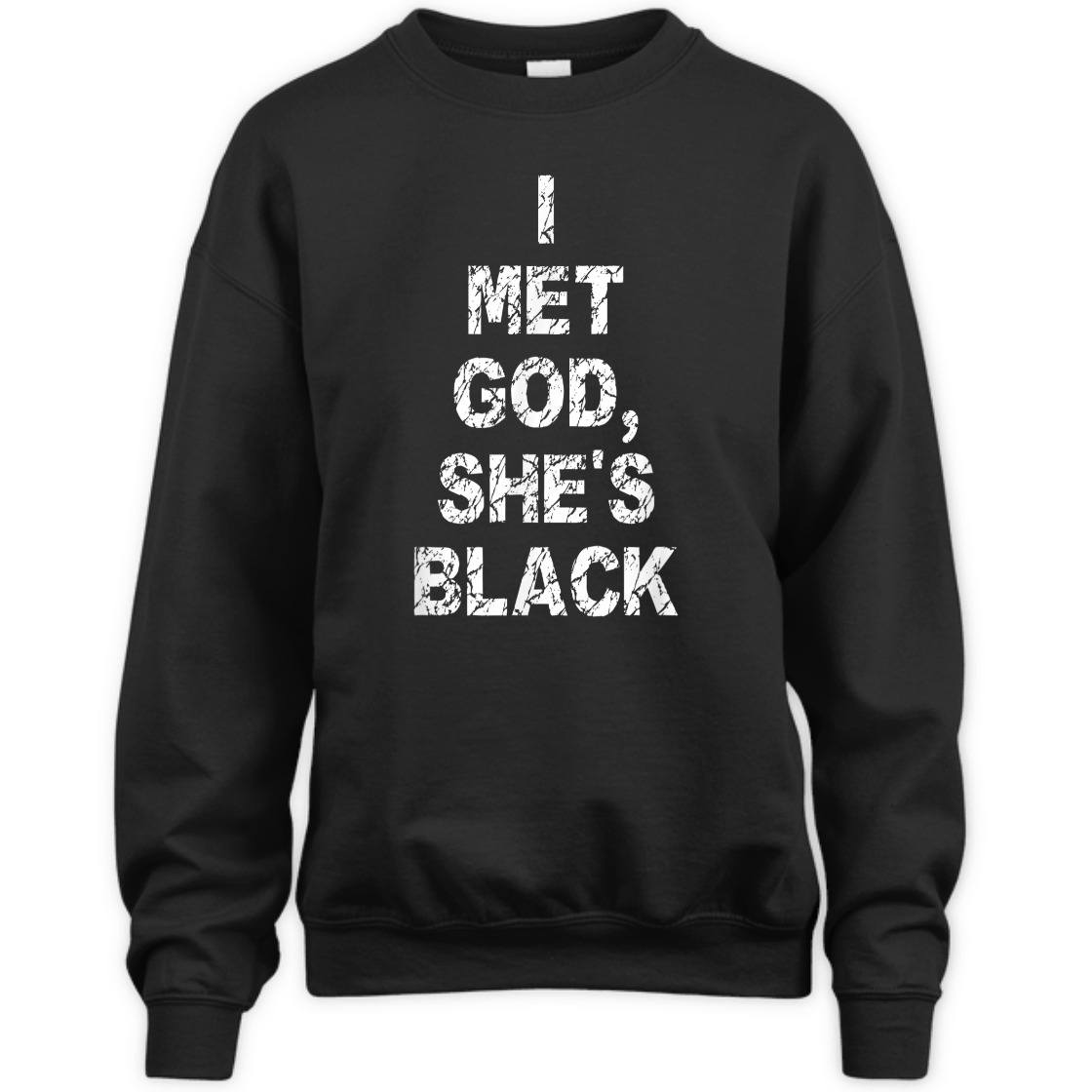 I Met God She's Black Women's V-Neck T-Shirt I Met God She's Black Women's V-Neck T-Shirt