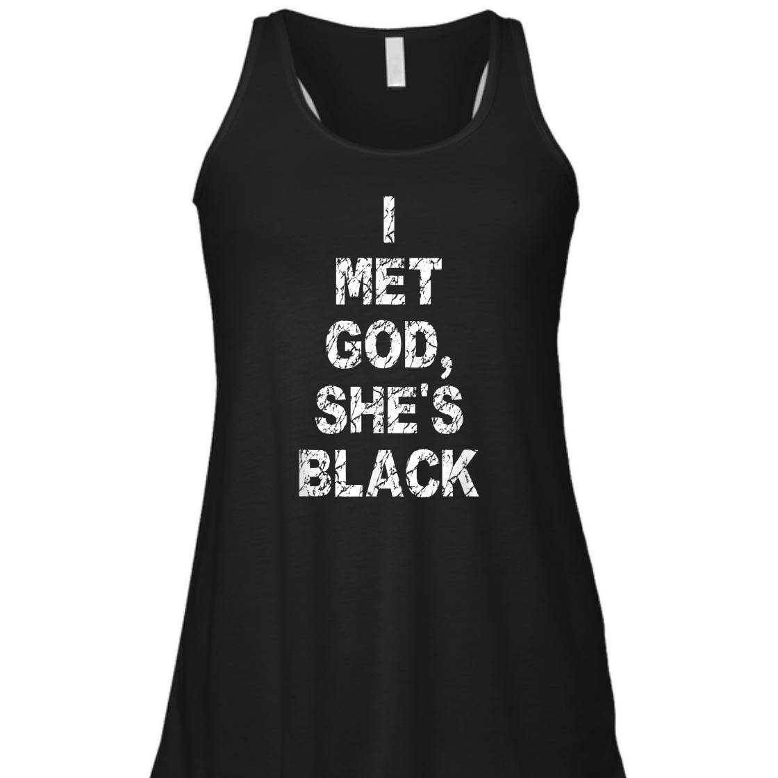 I Met God She's Black Women's V-Neck T-Shirt I Met God She's Black Women's V-Neck T-Shirt