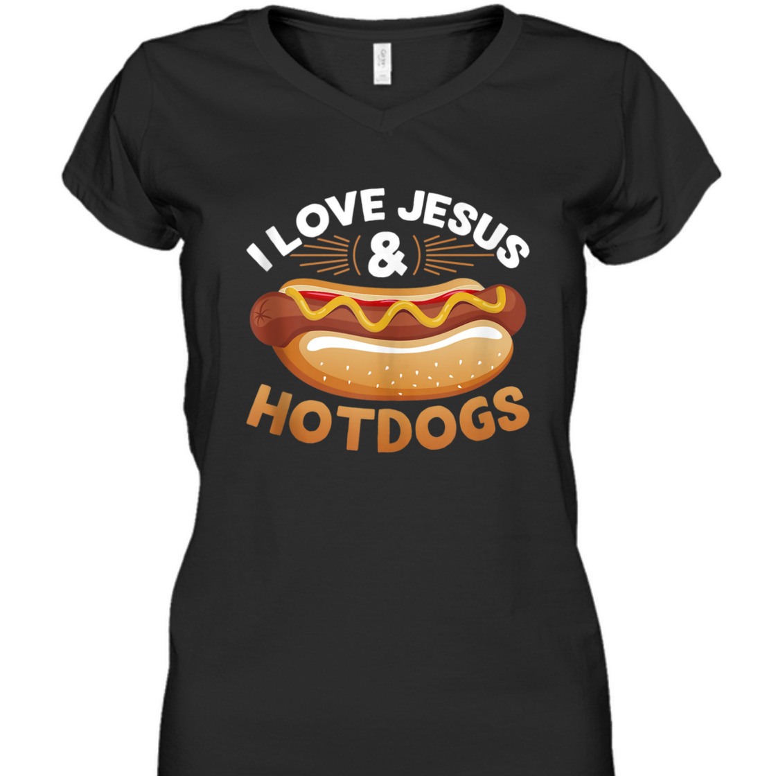 I Love Jesus Hotdogs Funny Christian T-Shirt For Jesus Lovers