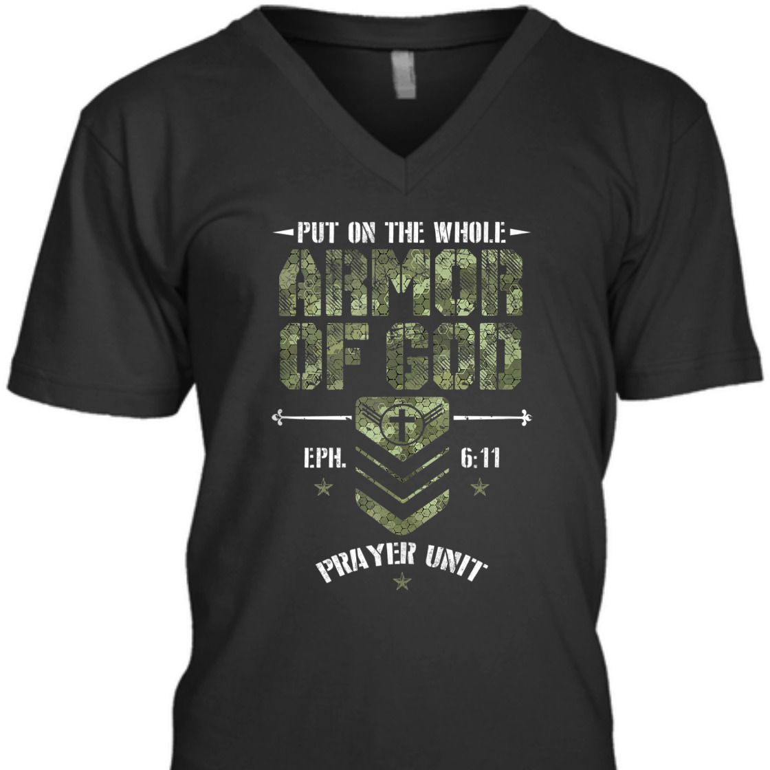 Camo Armor Of God Prayer Unit T-Shirt Eph. 6:11 s Religious Camouflage