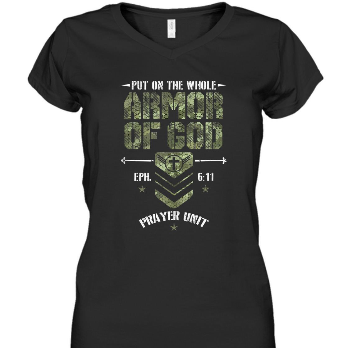 Camo Armor Of God Prayer Unit T-Shirt Eph. 6:11 s Religious Camouflage