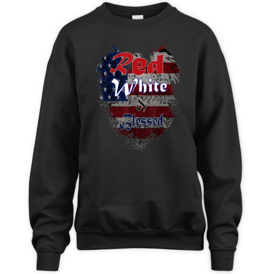 Red, White And Blessed With US Flag 4th Of July Independence Day T-Shirt Red, White And Blessed With US Flag 4th Of July Independence Day T-Shirt